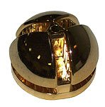 sphère-vitrine à 120°, demi-sphère, épaisseur glace 4 mm, doré