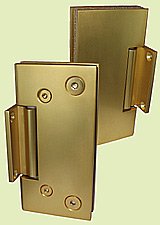 self-closing hinge super saloon wall/gl th.10 x2 gilded  aluminium