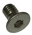 screws M6, 90° countersunk, length 10mm, matt nickel brass