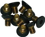 screws M6, 90° countersunk, length 10 mm, black brass
