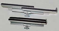 supports de tablettes de radiateurs, écartement 10 à 14.5 cm, gris