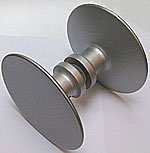 doorknobs, anodised light alloy,  H: 142, silver ( minimum quantity required)
