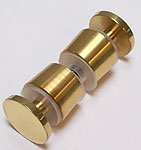 pin for drilled double handle, polished brass