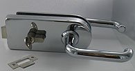 lock with handles for centre ELITE range European lock    chromed