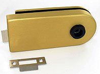 lock with handles for centre, rear mounting, without lock. ELITE range, brushed golded
