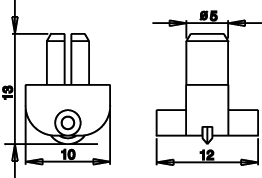Rädchenträger Nr. 6 mit Vitrum® Rädchen N, 155° x 1