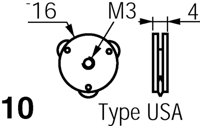wheel-holder n°10, steel, with Vitrum® N cutting wheel, 118°x 1