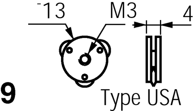 Rädchenträger Nr. 9 aus Stahl mit Vitrum® Rädchen N, 150° x 1