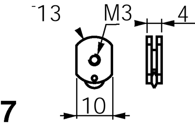 wheel-holder n°7, steel with Vitrum® N cutting wheel, 140° x 1