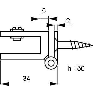 Knob lock with bolt, keyed alike nb 1, key not supplied, polished anodised