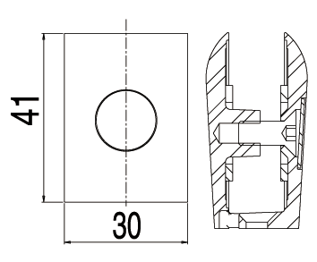 HAWA Junior 80/GP - Untere Führung selbstklemmend