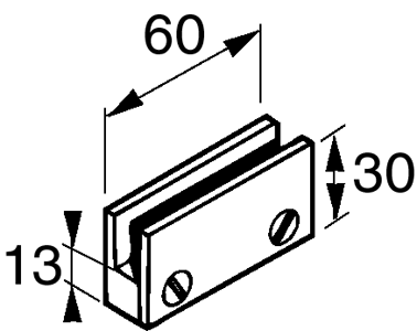 pince à contreplaque - Laiton chromé -  ouverture 10 mm  - chromé