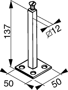 clipwith counterplate and heel, RH - opening 12 mm - chromed brass