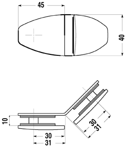 screw Inovaglas Ø 29 in stainless steel M10x38