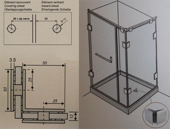 screw Inovaglas Ø 29 in stainless steel M10x38