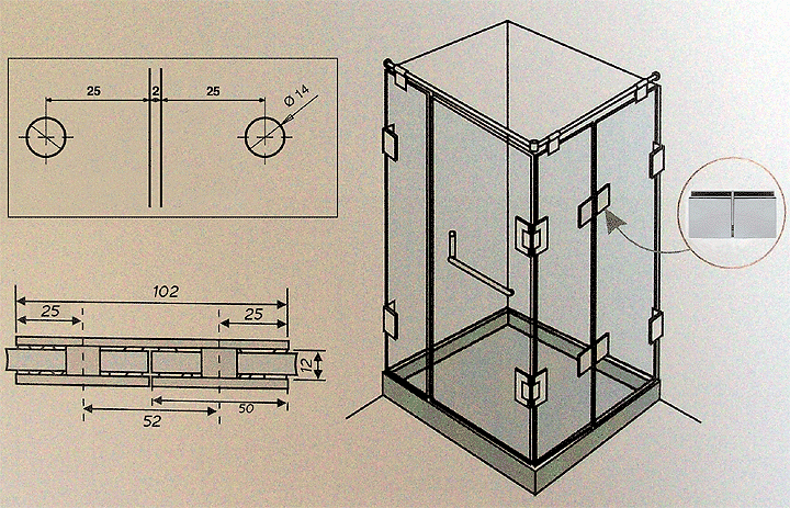 screw Inovaglas Ø 29 in stainless steel M10x38