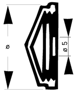 rosette, marble-work rosettes, dia. 20 mm, flat head, gilded brass