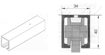 HAWA Junior 80/GP - guide inférieur auto-serrant