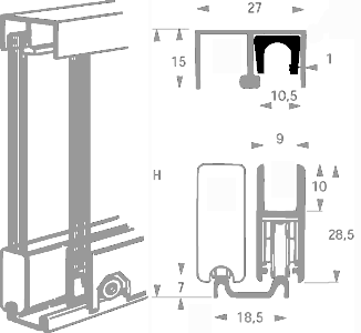 Klapperschutz für 8 mm Glasdicke