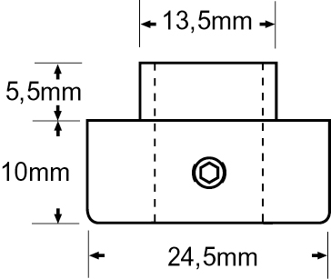 ausziehbare Versteifung adroll quadratisch 20x20 0,7m-1,4m Aluminium Kupfer