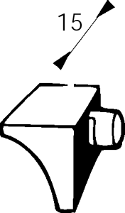 support à bec, long. 15 cm, bronze