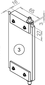 Feststehende Messinghalter, verchromt, e=10