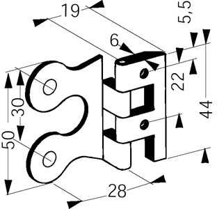 tirettes à onglet, rondes, argent