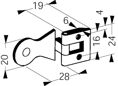 tirettes à onglet, rondes, argent