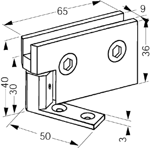Knob lock with bolt, keyed alike nb 1, key not supplied, polished anodised