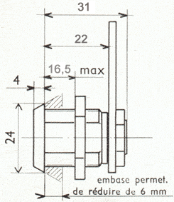 Türschloss A.S. gleiche Kombination für glas 6mm   Zamak verchromt