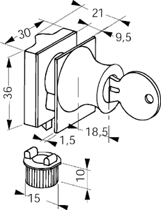 hinges, on plate, A.S. range, chrome brass