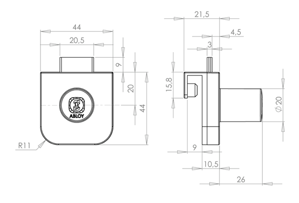 frontal locking device