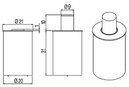 screw Inovaglas Ø 29 in stainless steel M10x38