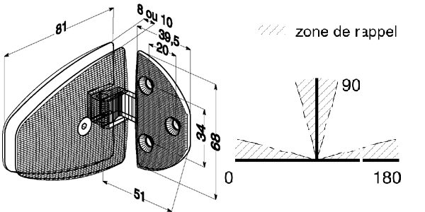 hinges, on plate, A.S. range, chrome brass