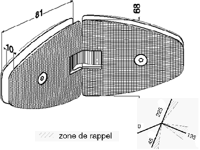 self-closing hinge isodouche gl/gl.90 x2  mat chrome brass