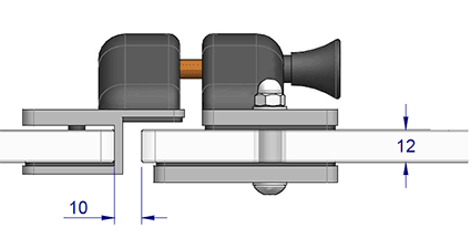 floor/ceiling lock system Adlock(on request