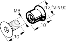 tirettes à onglet, rondes, argent