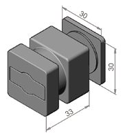 Knauf-Set prestige Kunststoff transparent     Verchromt glänzend