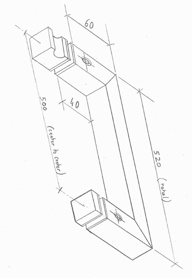 shower screen WI niche 1 fixe square stiffener anodised aluminium PSS effect