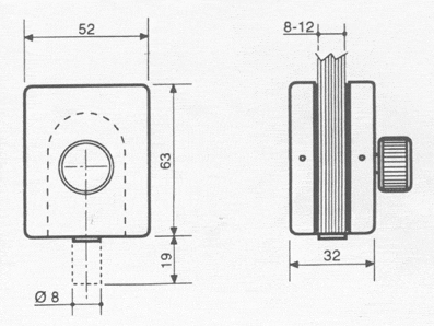 plate with axial pivot for top hinge, stainless steel