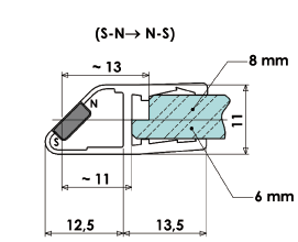 charnière à indexage venus gl/gl.90 ep.8 x2 laiton doré