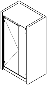 Set Duschewand capsi nische MG 1 Festglas versteifung Rohr1Punkt aluminium Edelstahl gebürstet